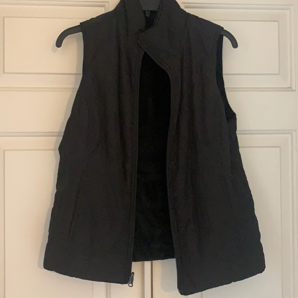 KIWI KATE  black VEST JACKET reversible
